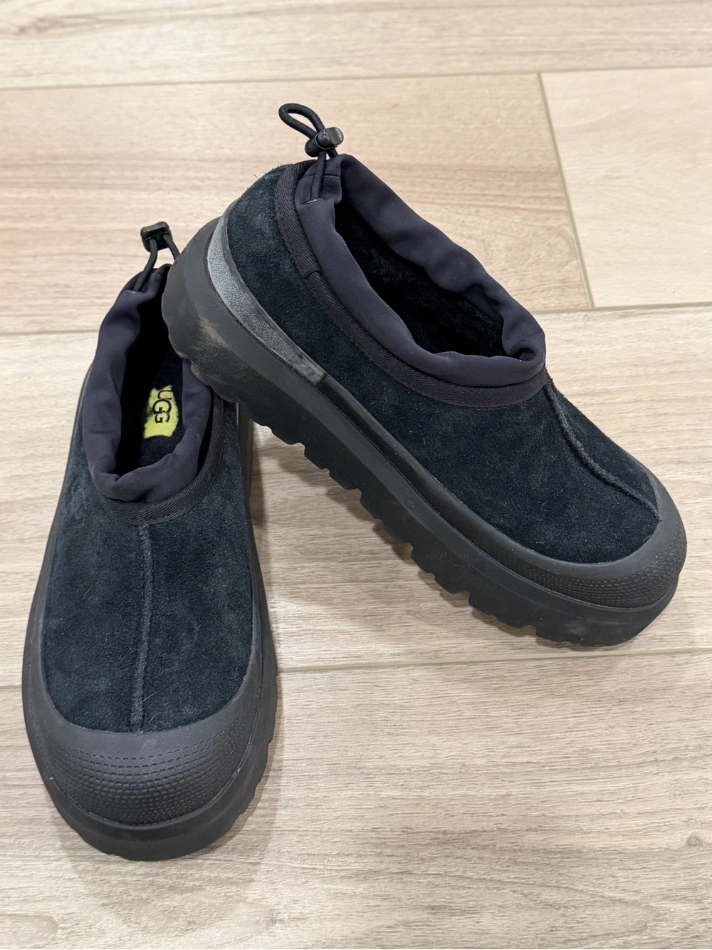 UGG MENS TASMAN WEATHER HYBRID SIZE US 8M BLACK LOW-TOP BOOT SHOE WOMEN 7.5
